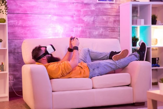 A living room decorated for a game night, with soft lighting, comfortable seating, and background music playing on a sound system. The atmosphere is relaxed and inviting, with friends laughing and interacting.