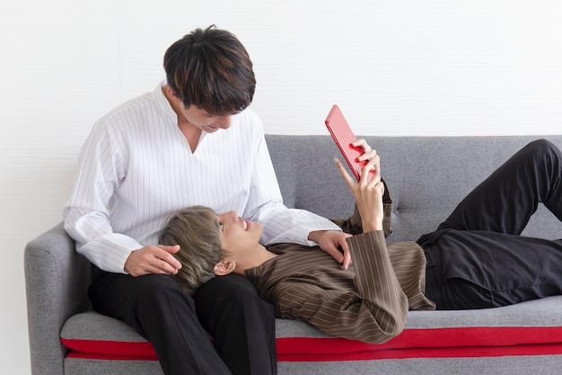 A therapist calmly listening to a couple seated on a sofa, with a notepad in hand, maintaining eye contact and displaying active listening. The setting is professional yet comforting.