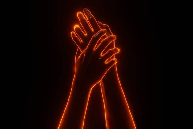 Two hands gently coming together to interlock fingers, with a soft, warm glow around them, symbolizing the renewed connection, trust, and lasting bond forged through forgiveness in a relationship.