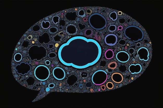 A digital illustration showing two overlapping thought bubbles with speech lines connecting them, symbolizing effective communication and shared ideas. The background is subtle, perhaps a muted gradient.
