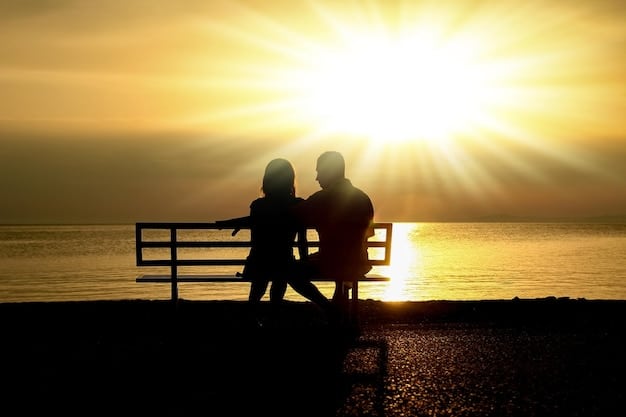 A couple tenderly holding hands on a park bench as the sun sets, symbolizing rebuilding trust, connection, and hope in their relationship.